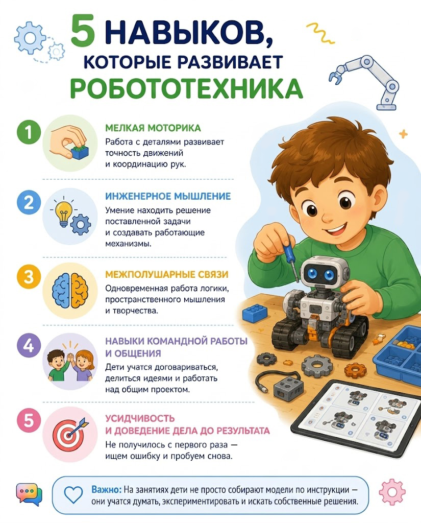 5 навыков, которые развивает робототехника